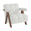 Mid Century Modern Accent Chair with Solid Wood Frame