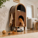 ModernLuxe 2-in-1 Luxury Cat Litter Box Enclosure & Side Table - Espresso