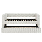 Upholstered sofa bed,The bottom pulls out to form a bed