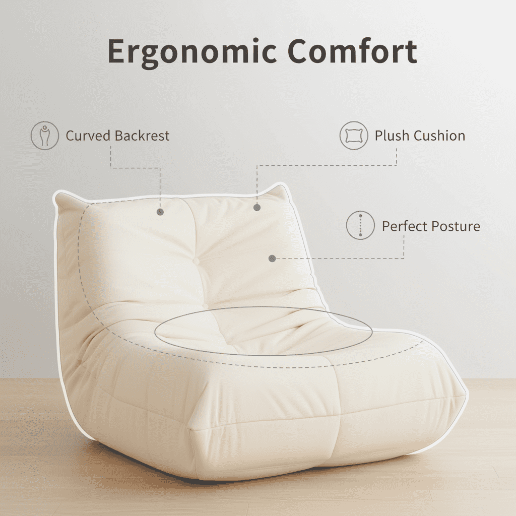 Luxury Accent Chair Button-Tufted Detail White Microfiber Comfy Chair Living Room Furniture