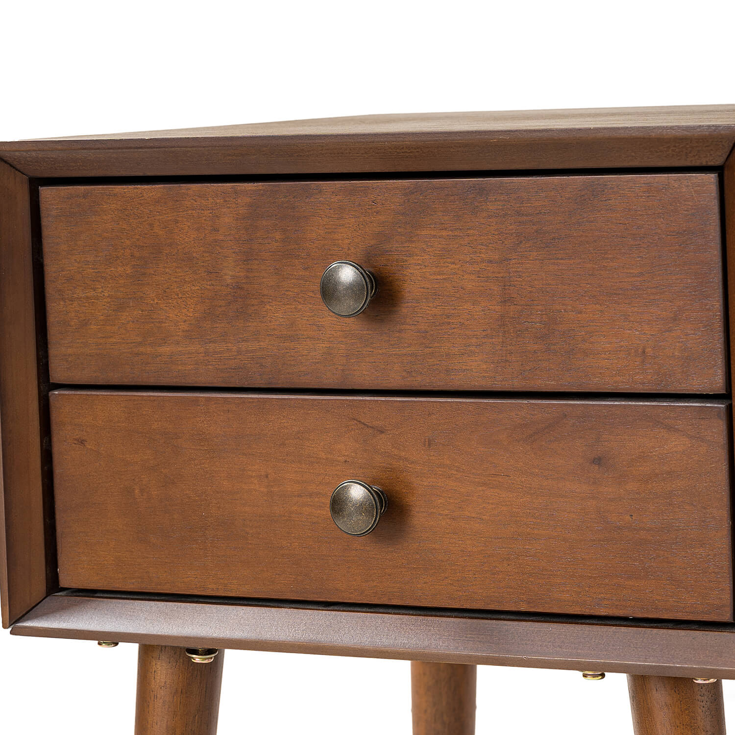Nightstand with 2-Drawers, Small Side End Table with Storage