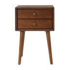 Nightstand with 2-Drawers, Small Side End Table with Storage