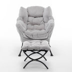 Comfortable Upholstered Lounge Chair with Footrest