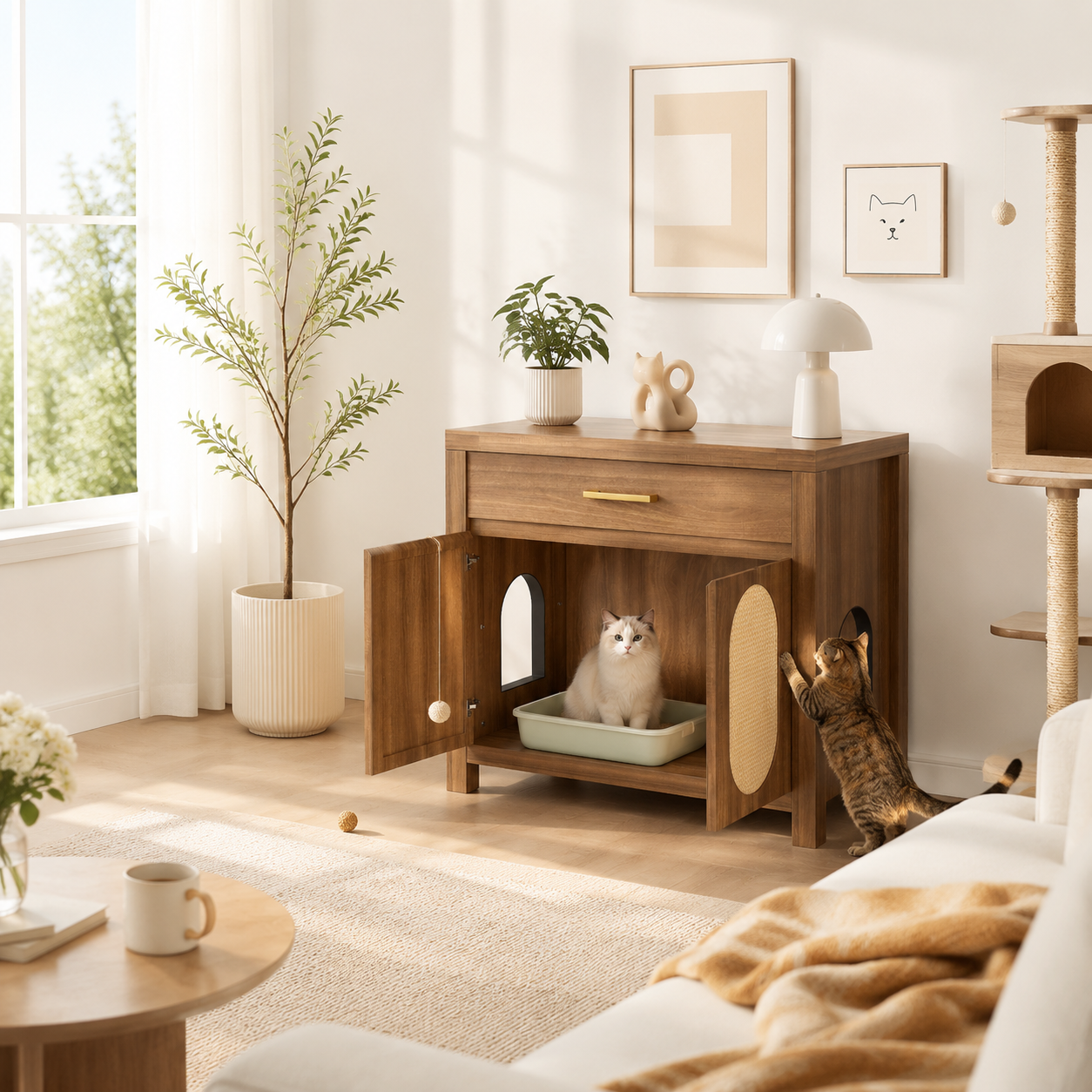Mewlap Cat Litter Box Enclosure