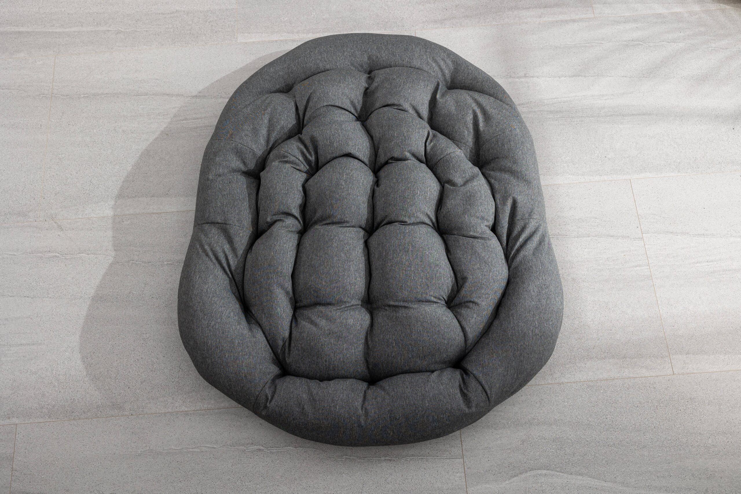 Spun-polyester Outdoor Rattan Rocking Chair,Padded Cushion Rocker Recliner Chair Outdoor for Front Porch