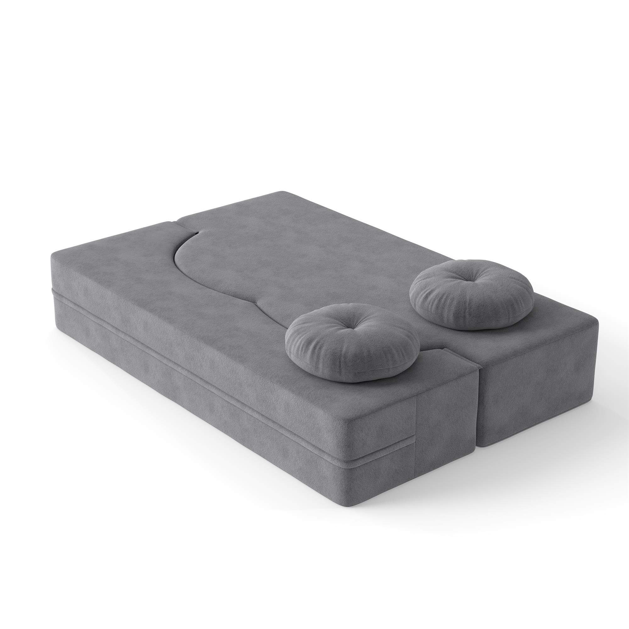 Convertible Plush Corduroy Foam-Filled Sleeper Sofa Bed