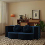 Convertible Plush Corduroy Foam-Filled Sleeper Sofa Bed