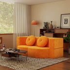 Convertible Plush Corduroy Foam-Filled Sleeper Sofa Bed