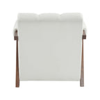 Mid Century Modern Accent Chair with Solid Wood Frame