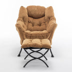 Comfortable Upholstered Lounge Chair with Footrest