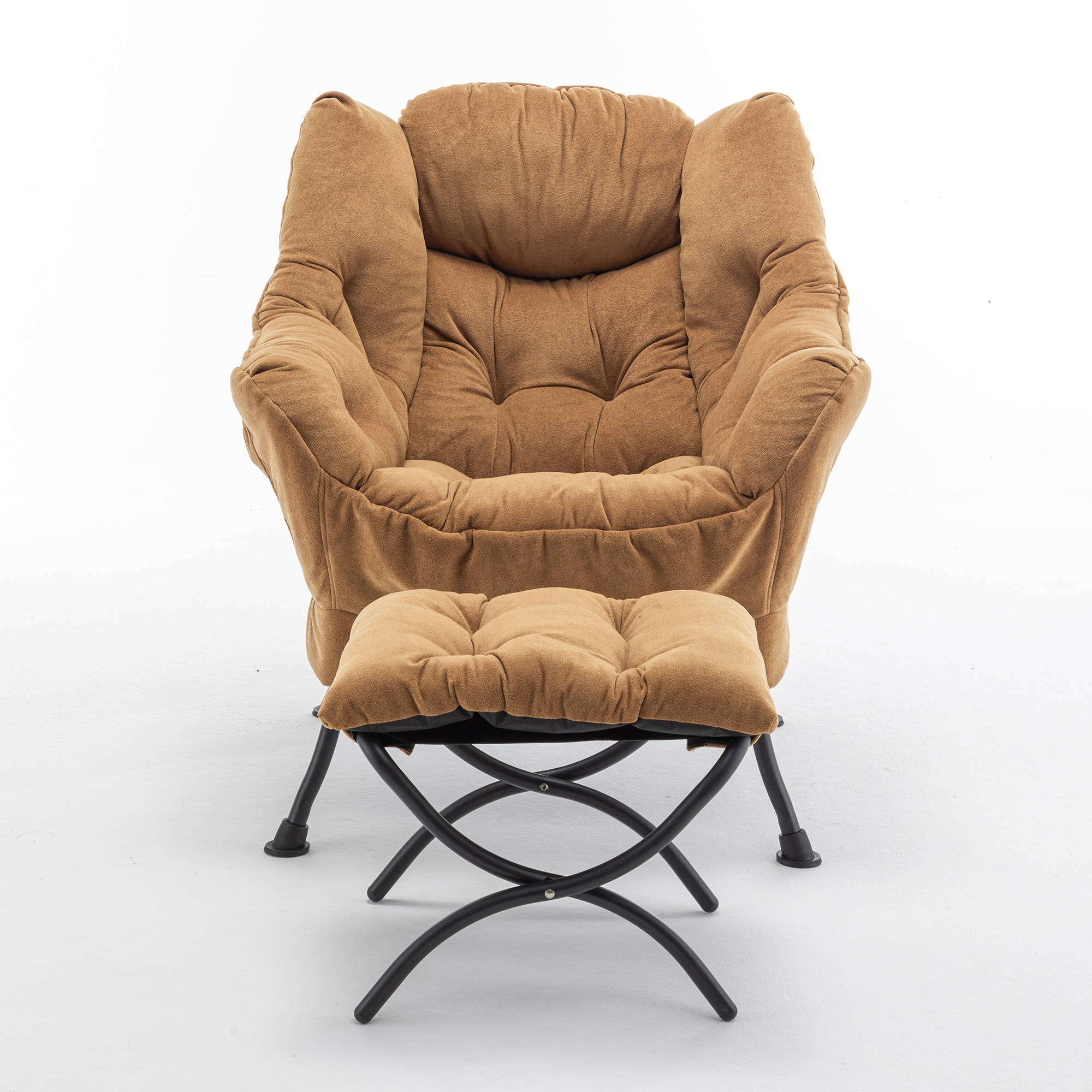 Comfortable Upholstered Lounge Chair with Footrest