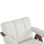 Mid Century Modern Accent Chair with Solid Wood Frame