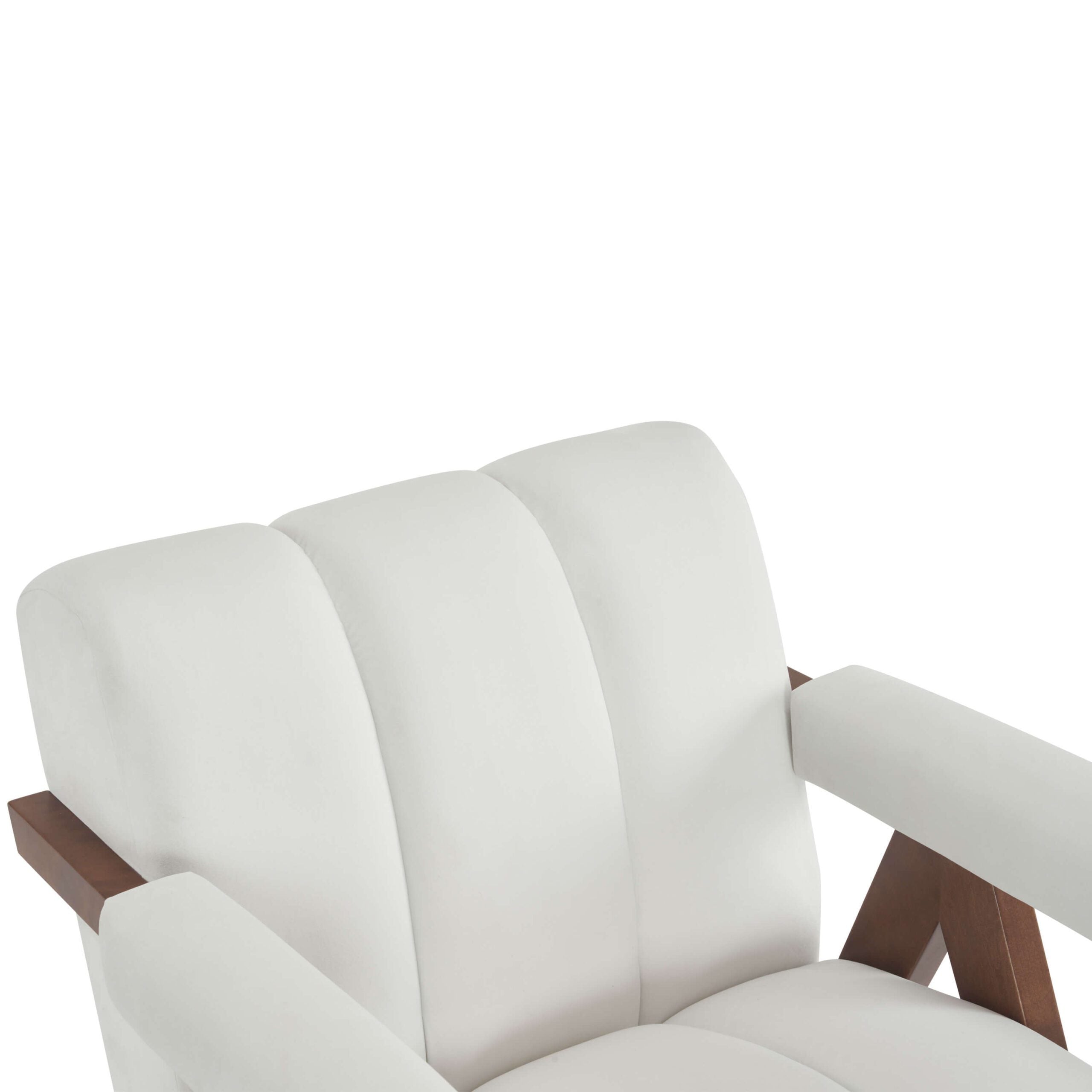 Mid Century Modern Accent Chair with Solid Wood Frame