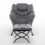 Comfortable Upholstered Lounge Chair with Footrest