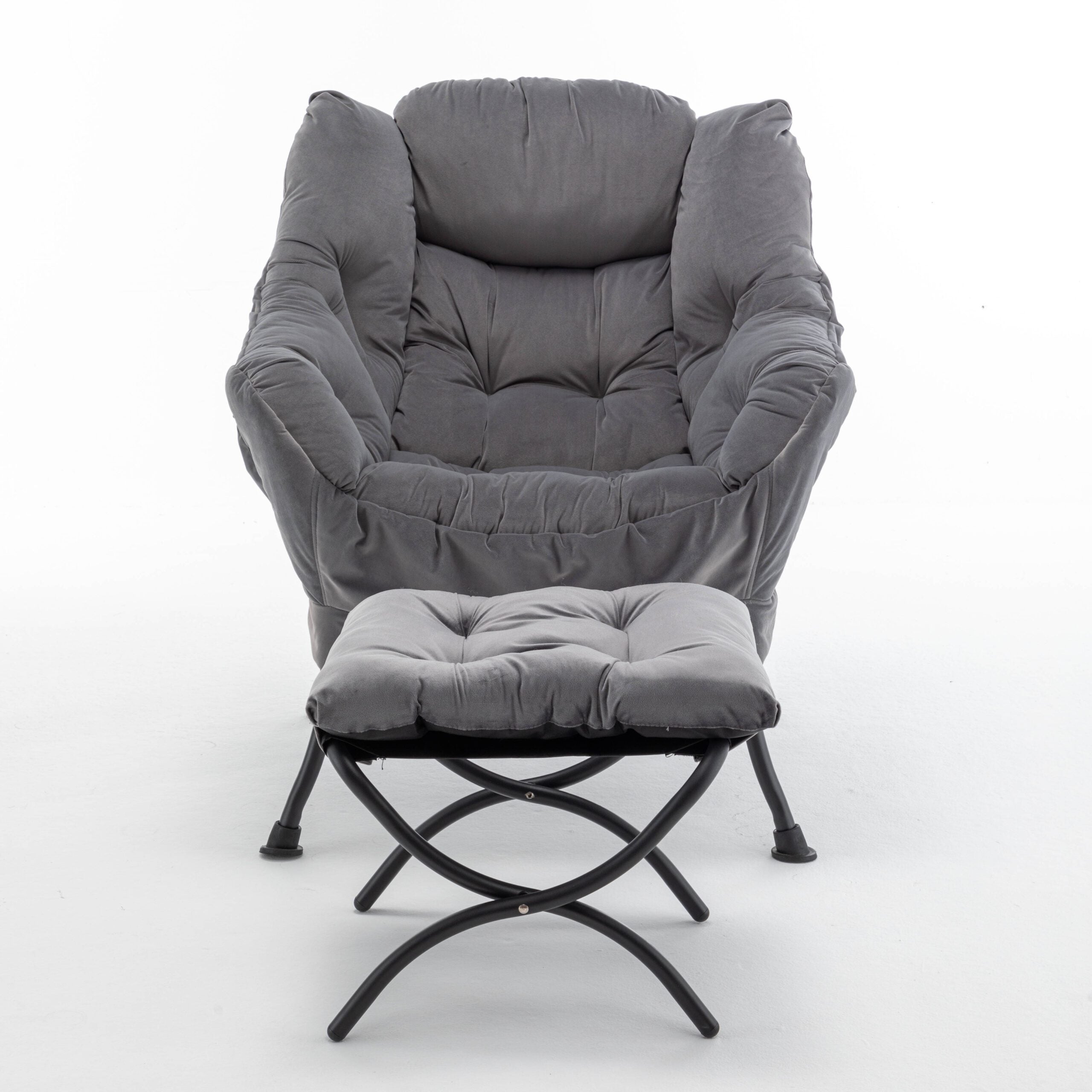 Comfortable Upholstered Lounge Chair with Footrest