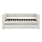 Upholstered sofa bed,The bottom pulls out to form a bed