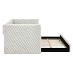 Upholstered sofa bed,The bottom pulls out to form a bed