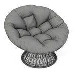 40" Ergonomic Wicker Chair with Cloud Thick Density Fabric Cushion