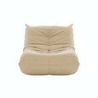 Luxury Accent Chair Button-Tufted Detail White Microfiber Comfy Chair Living Room Furniture