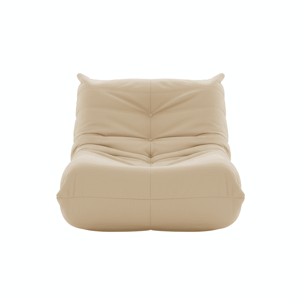 Luxury Accent Chair Button-Tufted Detail White Microfiber Comfy Chair Living Room Furniture