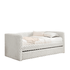 Upholstered sofa bed,The bottom pulls out to form a bed
