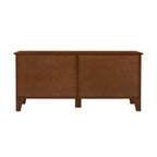 Lars Indoor Rattan Decorated Rubber Wood Dog Crate Cabinet – Stylish Pet Kennel with Storage & 4 Doors for Living Room