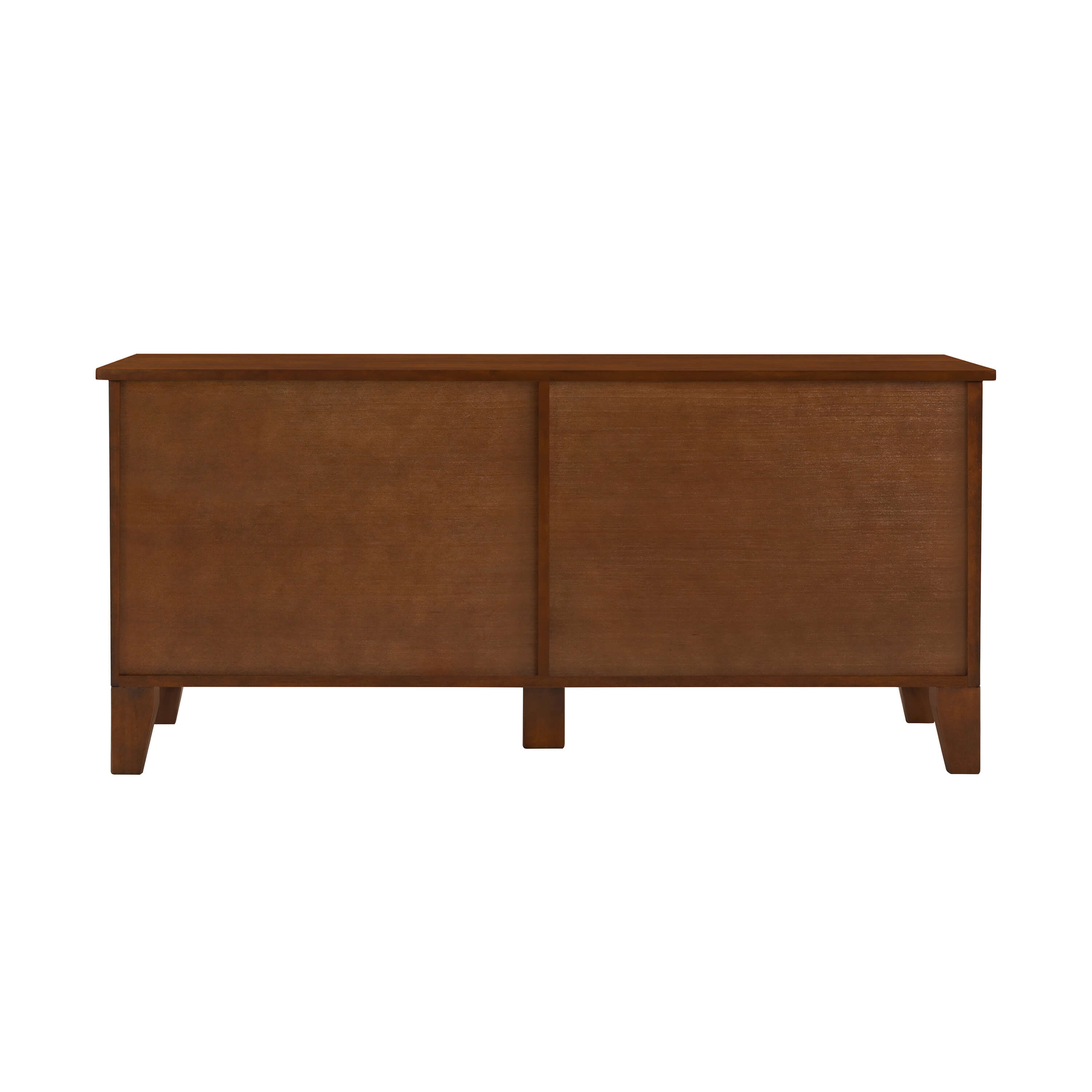 Lars Indoor Rattan Decorated Rubber Wood Dog Crate Cabinet – Stylish Pet Kennel with Storage & 4 Doors for Living Room