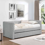 Upholstered sofa bed,The bottom pulls out to form a bed