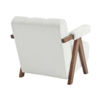 Mid Century Modern Accent Chair with Solid Wood Frame