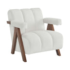 Mid Century Modern Accent Chair with Solid Wood Frame
