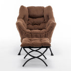 Comfortable Upholstered Lounge Chair with Footrest