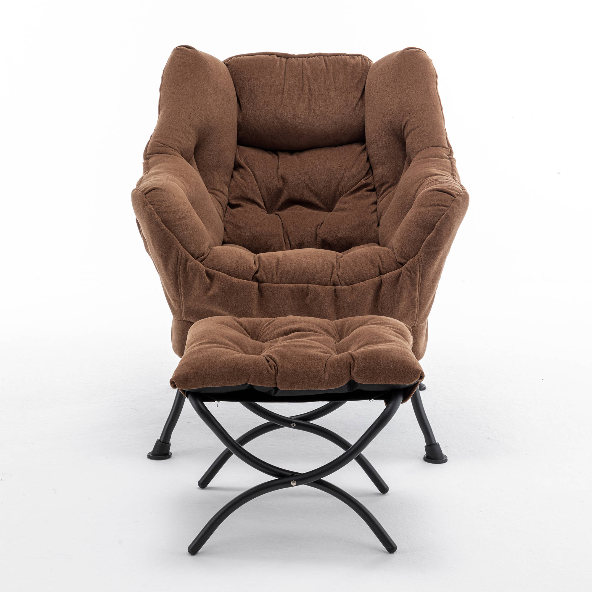 Comfortable Upholstered Lounge Chair with Footrest