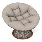 40" Ergonomic Wicker Chair with Cloud Thick Density Fabric Cushion