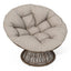 40" Ergonomic Wicker Chair with Cloud Thick Density Fabric Cushion