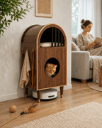 ModernLuxe 2-in-1 Luxury Cat Litter Box Enclosure & Side Table - Espresso
