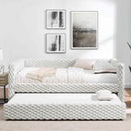 Upholstered sofa bed,The bottom pulls out to form a bed