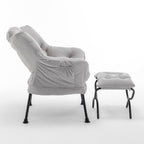 Comfortable Upholstered Lounge Chair with Footrest